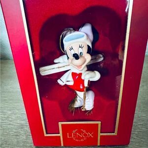 Lenox Disney Skiing Minnie Mouse Christmas Holiday Ornament